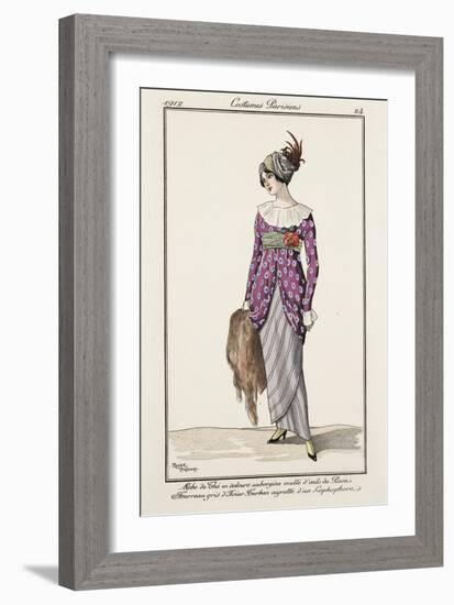 Parisian Costume Illustration-null-Framed Art Print