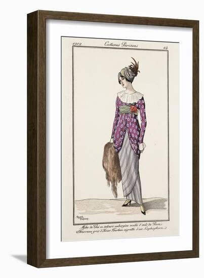 Parisian Costume Illustration-null-Framed Art Print