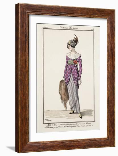 Parisian Costume Illustration-null-Framed Art Print