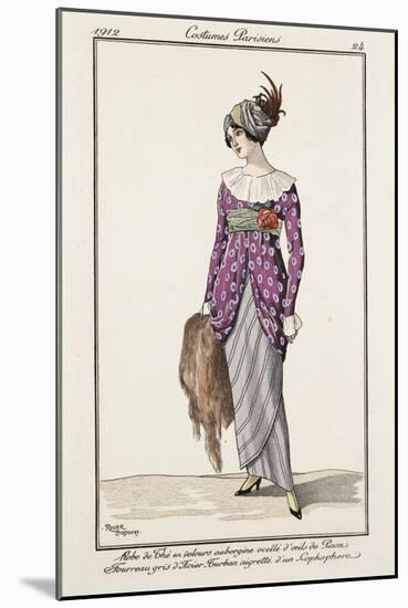 Parisian Costume Illustration-null-Mounted Art Print