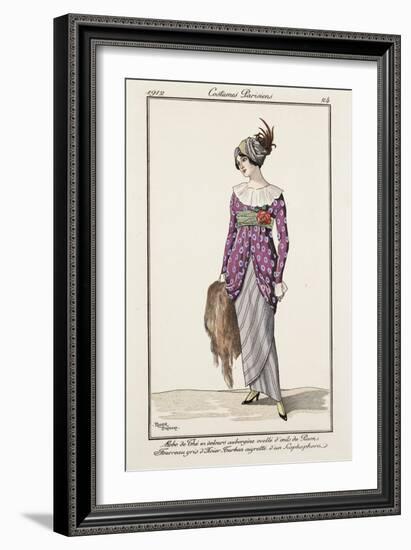 Parisian Costume Illustration-null-Framed Art Print