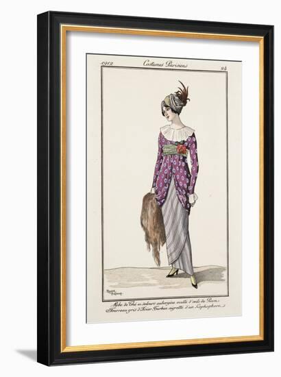 Parisian Costume Illustration-null-Framed Art Print