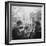 Parisian Couple Drinking Coca Cola at a Sidewalk Cafe While Reading, Paris, France, 1950-Mark Kauffman-Framed Photographic Print