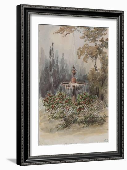 Parisian Fountains-Jean-Marie Amelin-Framed Giclee Print