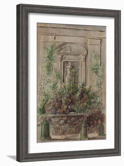 Parisian Fountains-Jean-Marie Amelin-Framed Giclee Print