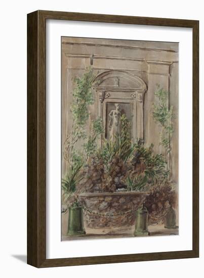 Parisian Fountains-Jean-Marie Amelin-Framed Giclee Print