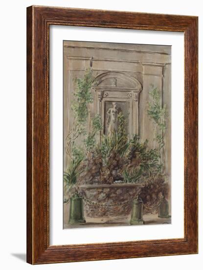 Parisian Fountains-Jean-Marie Amelin-Framed Giclee Print