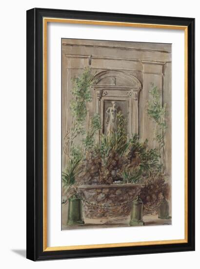 Parisian Fountains-Jean-Marie Amelin-Framed Giclee Print