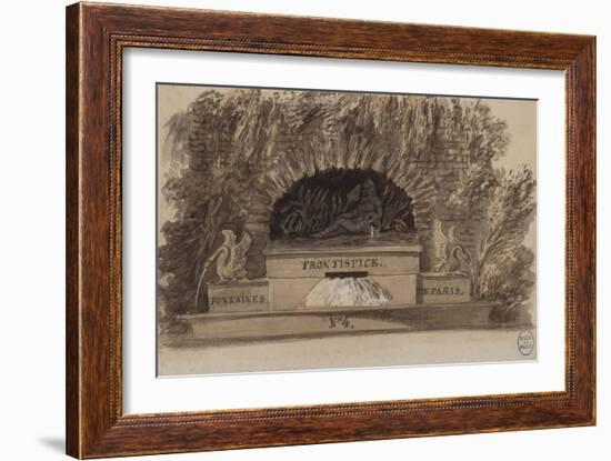 Parisian Fountains-Jean-Marie Amelin-Framed Giclee Print