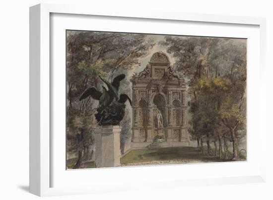 Parisian Fountains-Jean-Marie Amelin-Framed Giclee Print