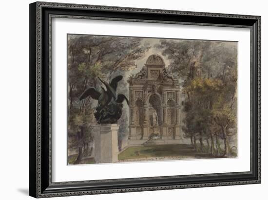 Parisian Fountains-Jean-Marie Amelin-Framed Giclee Print