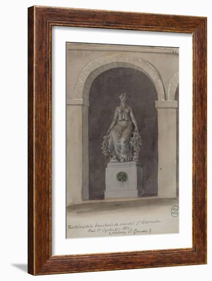 Parisian Fountains-Jean-Marie Amelin-Framed Giclee Print