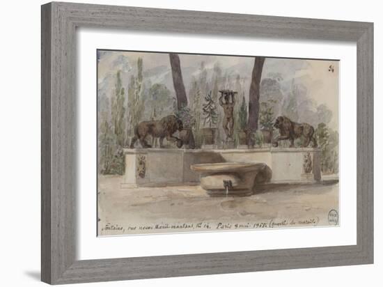 Parisian Fountains-Jean-Marie Amelin-Framed Giclee Print