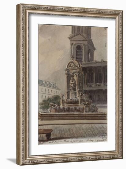 Parisian Fountains-Jean-Marie Amelin-Framed Giclee Print