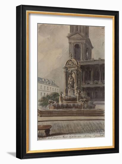 Parisian Fountains-Jean-Marie Amelin-Framed Giclee Print