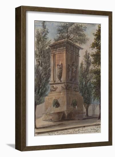 Parisian Fountains-Jean-Marie Amelin-Framed Giclee Print