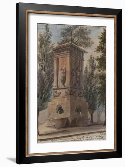 Parisian Fountains-Jean-Marie Amelin-Framed Giclee Print