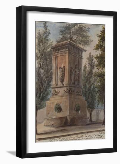 Parisian Fountains-Jean-Marie Amelin-Framed Giclee Print