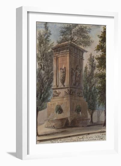 Parisian Fountains-Jean-Marie Amelin-Framed Giclee Print