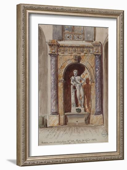 Parisian Fountains-Jean-Marie Amelin-Framed Giclee Print