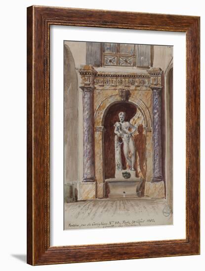 Parisian Fountains-Jean-Marie Amelin-Framed Giclee Print