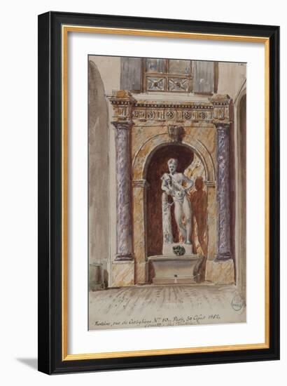 Parisian Fountains-Jean-Marie Amelin-Framed Giclee Print