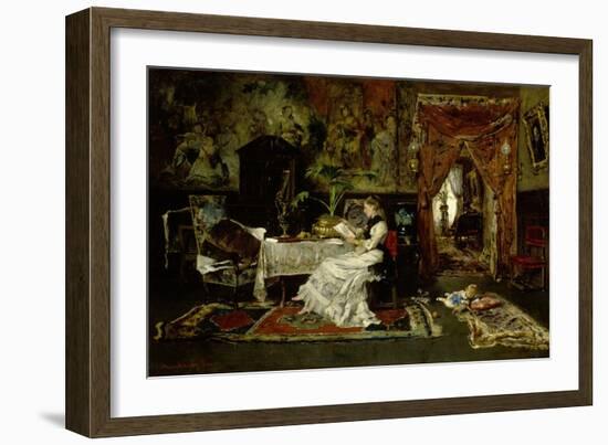 Parisian Interieur, 1877-Mihaly Munkacsy-Framed Giclee Print