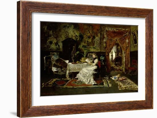 Parisian Interieur, 1877-Mihaly Munkacsy-Framed Giclee Print