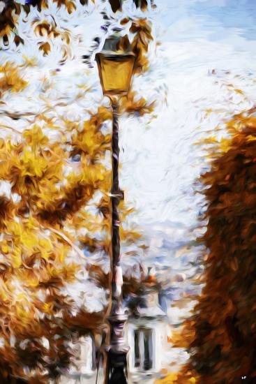 Parisian Lamppost Ii In The Style Of Oil Painting Giclee Print