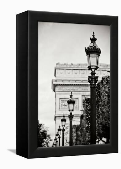 Parisian Lightposts BW I-Erin Berzel-Framed Premier Image Canvas