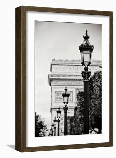 Parisian Lightposts BW I-Erin Berzel-Framed Photographic Print
