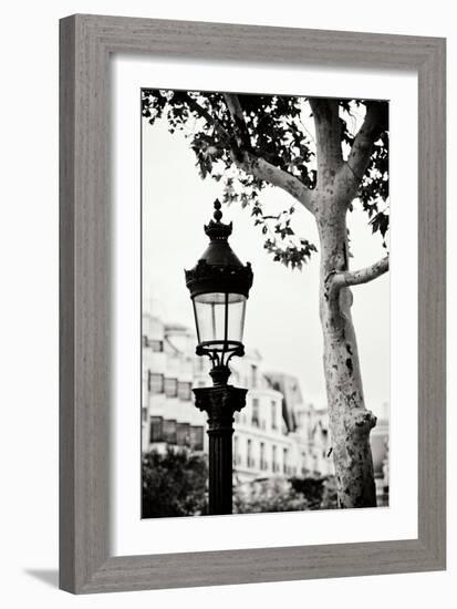 Parisian Lightposts BW II-Erin Berzel-Framed Photographic Print