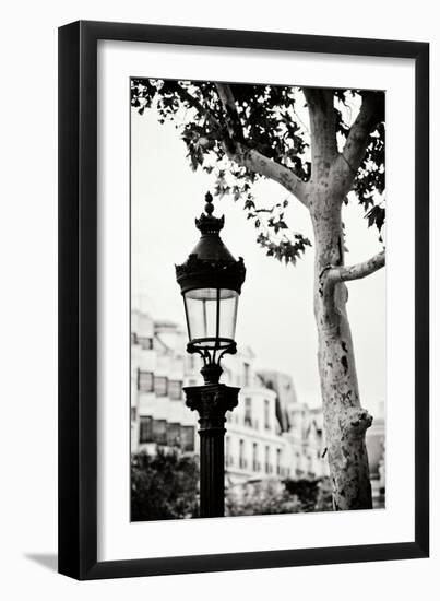 Parisian Lightposts BW II-Erin Berzel-Framed Photographic Print