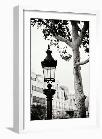 Parisian Lightposts BW II-Erin Berzel-Framed Photographic Print