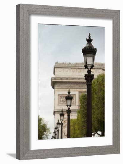 Parisian Lightposts I-Erin Berzel-Framed Photographic Print