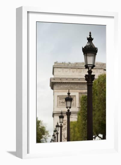 Parisian Lightposts I-Erin Berzel-Framed Photographic Print
