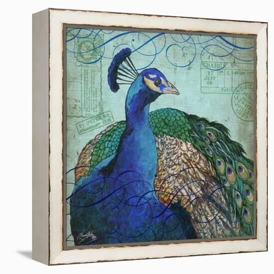 Parisian Peacock I-Elizabeth Medley-Framed Stretched Canvas