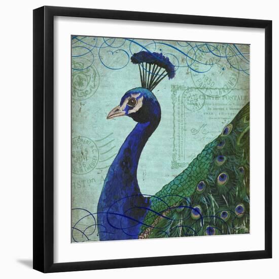 Parisian Peacock II-Elizabeth Medley-Framed Premium Giclee Print