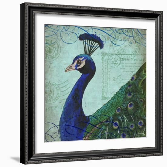 Parisian Peacock II-Elizabeth Medley-Framed Premium Giclee Print