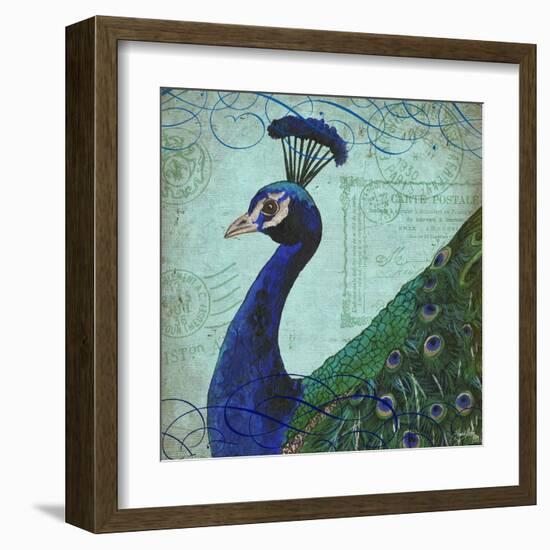 Parisian Peacock II-Elizabeth Medley-Framed Art Print