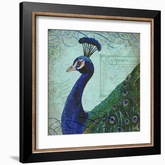 Parisian Peacock II-Elizabeth Medley-Framed Art Print