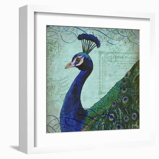 Parisian Peacock II-Elizabeth Medley-Framed Art Print