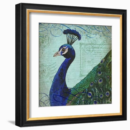 Parisian Peacock II-Elizabeth Medley-Framed Art Print