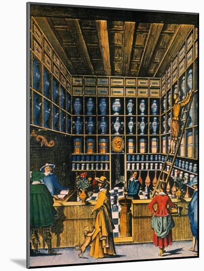 Parisian Pharmacy, 1624-null-Mounted Giclee Print