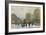 Parisian Street Scene in Winter-Luigi Loir-Framed Giclee Print