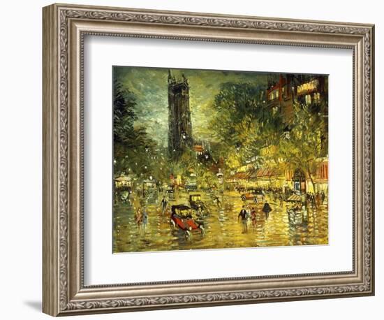 Parisian Street Scene-Konstantin A. Korovin-Framed Giclee Print