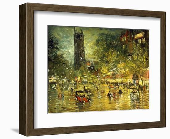 Parisian Street Scene-Konstantin A. Korovin-Framed Giclee Print