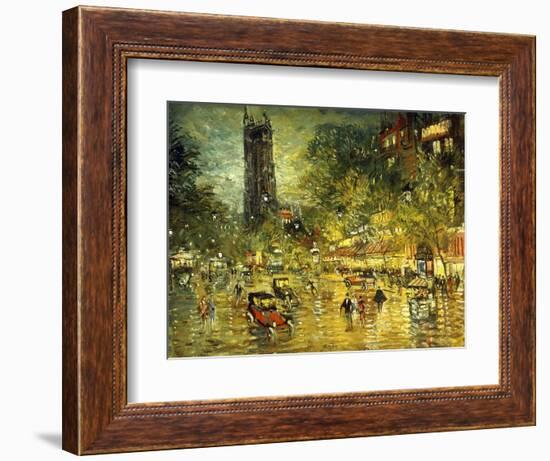 Parisian Street Scene-Konstantin A. Korovin-Framed Giclee Print