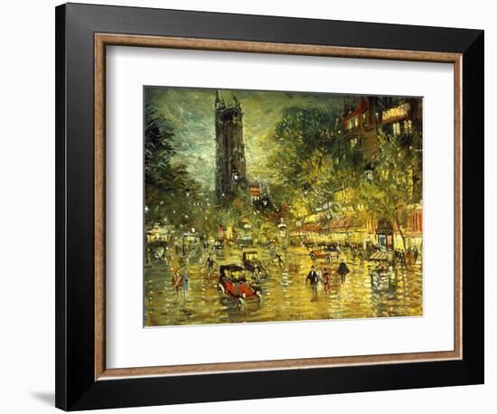 Parisian Street Scene-Konstantin A. Korovin-Framed Giclee Print