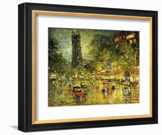 Parisian Street Scene-Konstantin A. Korovin-Framed Giclee Print